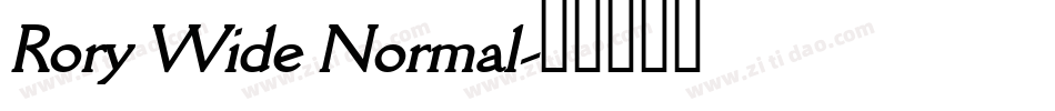 Rory Wide Normal字体转换